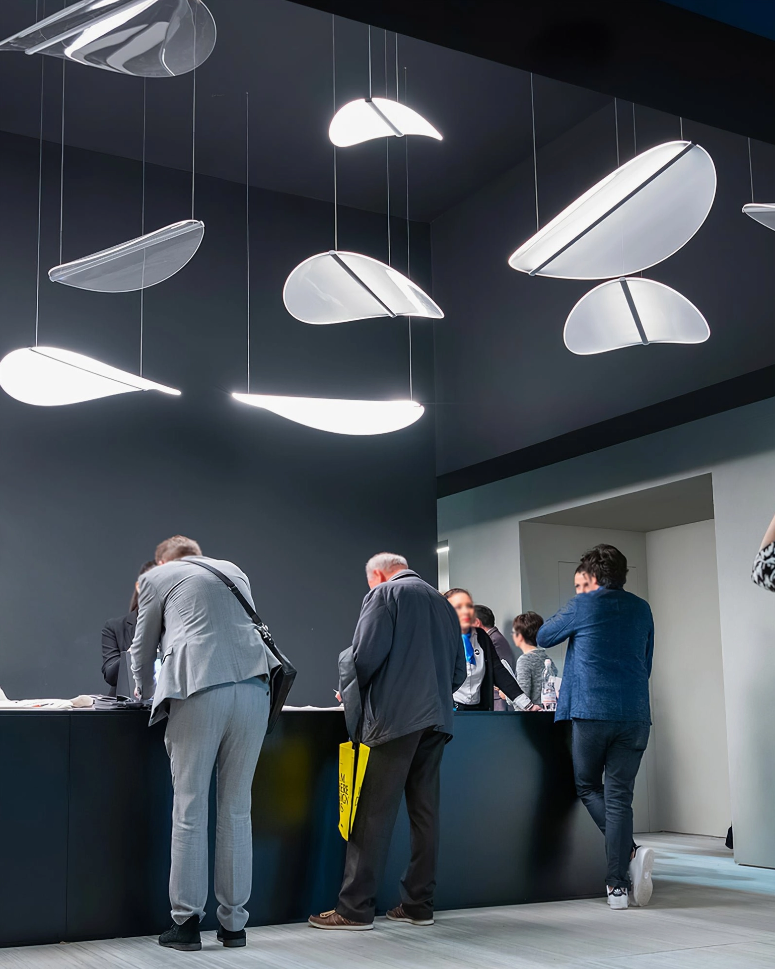 Diphy twisted pendant light fixture modern minimalist design black and white options