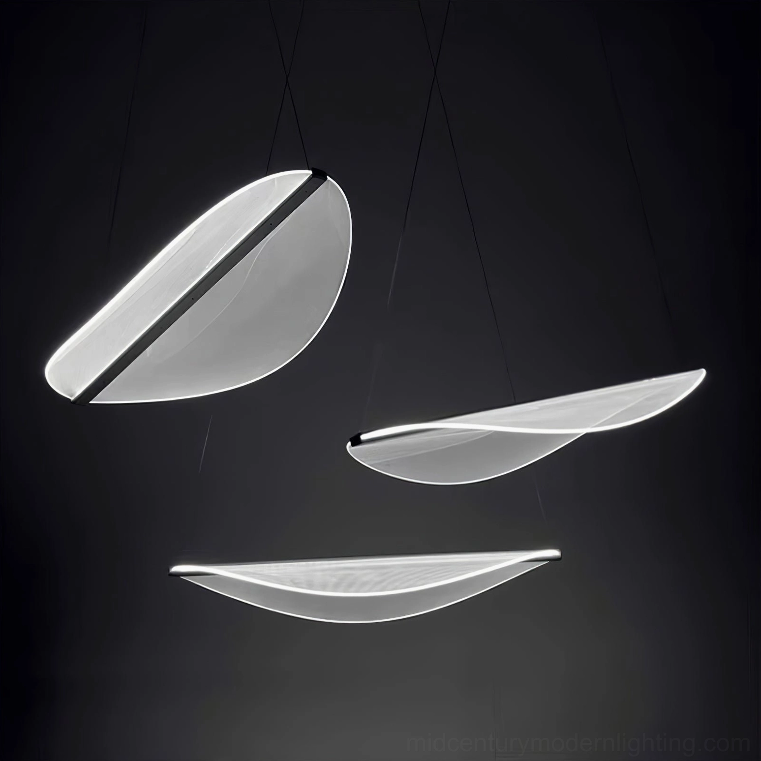 White twisted pendant light contemporary dining space modern minimalist fixture