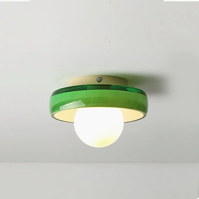 Disc Orb Ceiling Light compact flush mount profile showing space-efficient design and clean lines