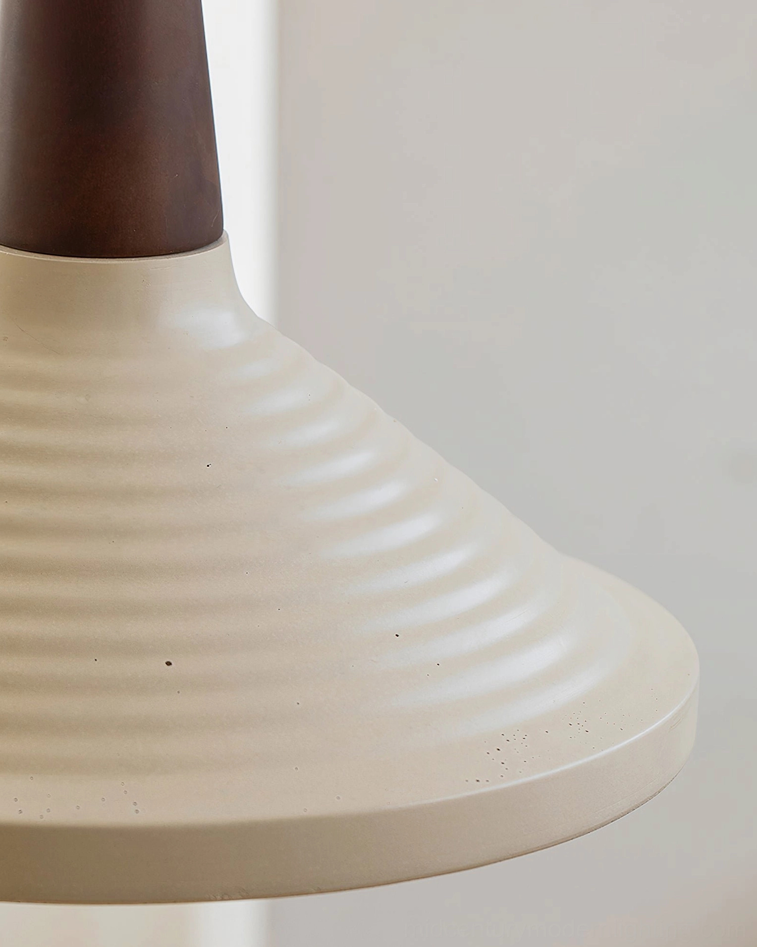 Doherty pendant light shade texture and finish, travertine surface detail
