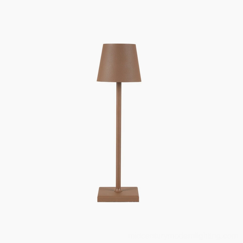 Doku rechargeable table lamp black finish sophisticated industrial loft design