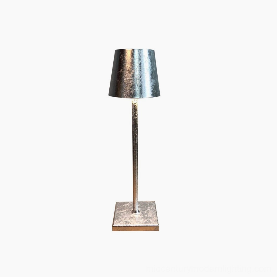 Doku rechargeable cordless lamp proportions recall vintage modernist desk lighting