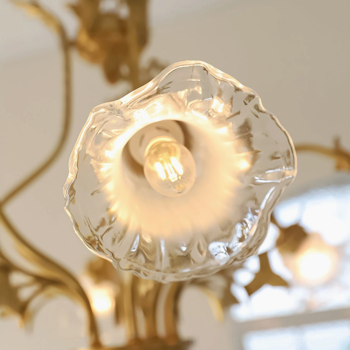 Multiple Dore flower chandeliers displayed showing design versatility and botanical styling