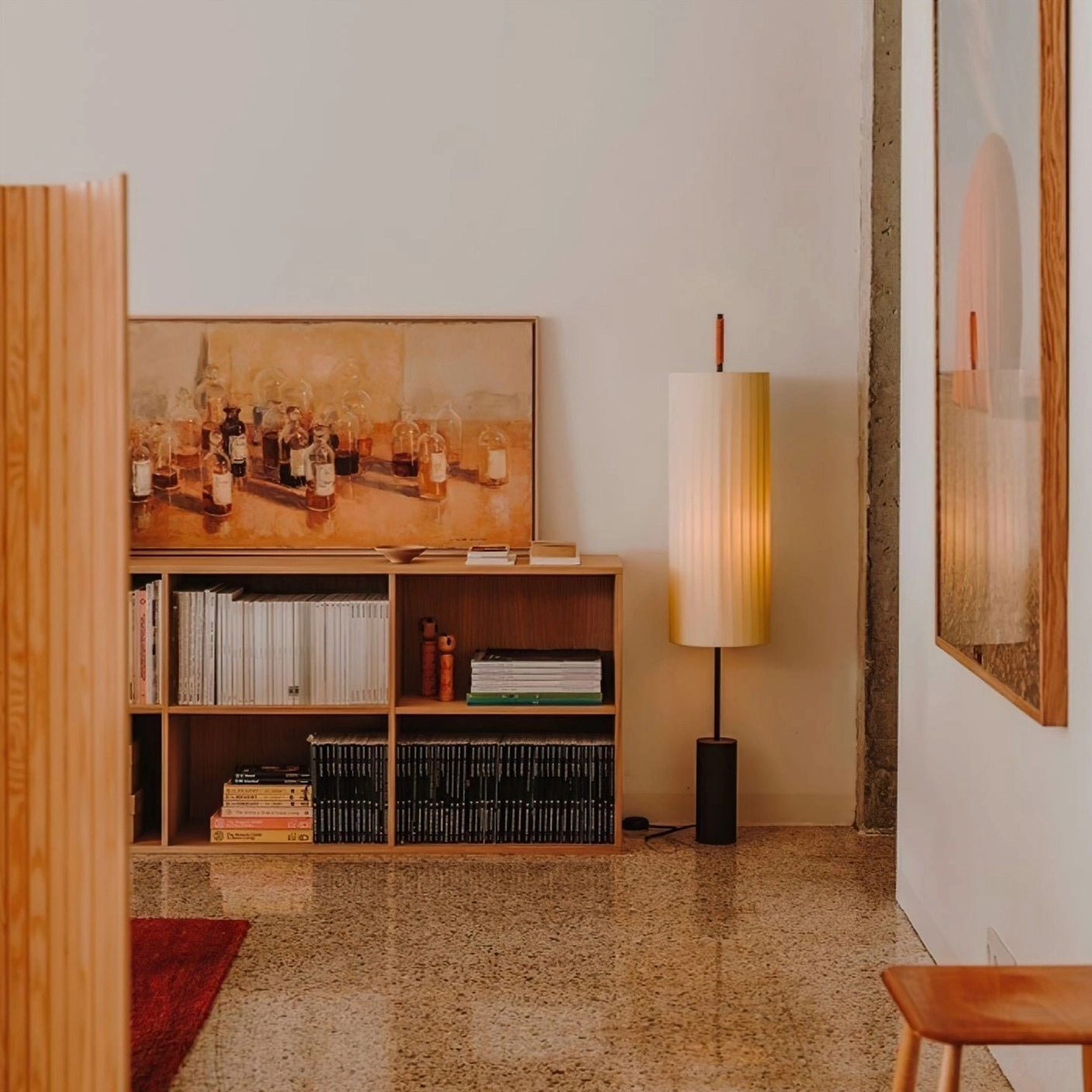 Dorica sculptural floor lamp showcasing classical Greek Doric-inspired design aesthetic