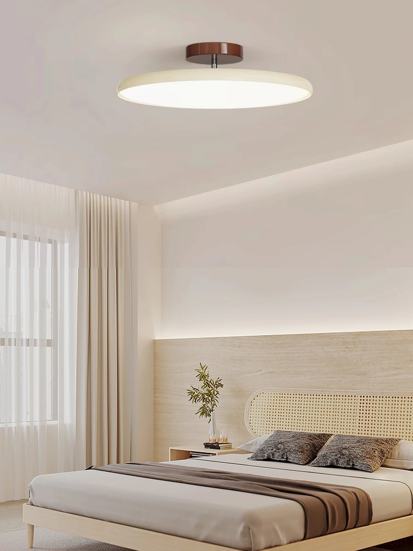 Drift adjustable lamp installation view in modern residential ceiling