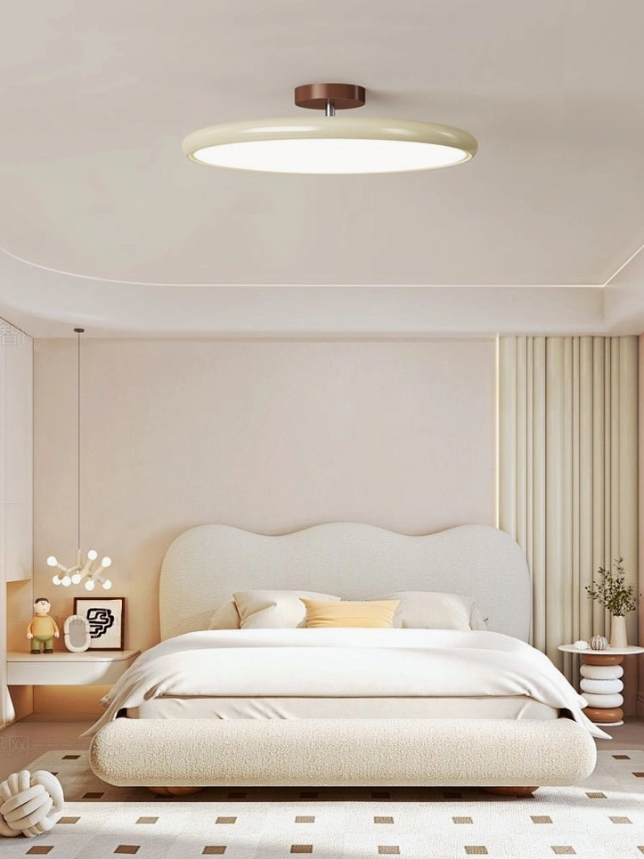 Drift flush mount ceiling light close-up showing acrylic shade and metal mount