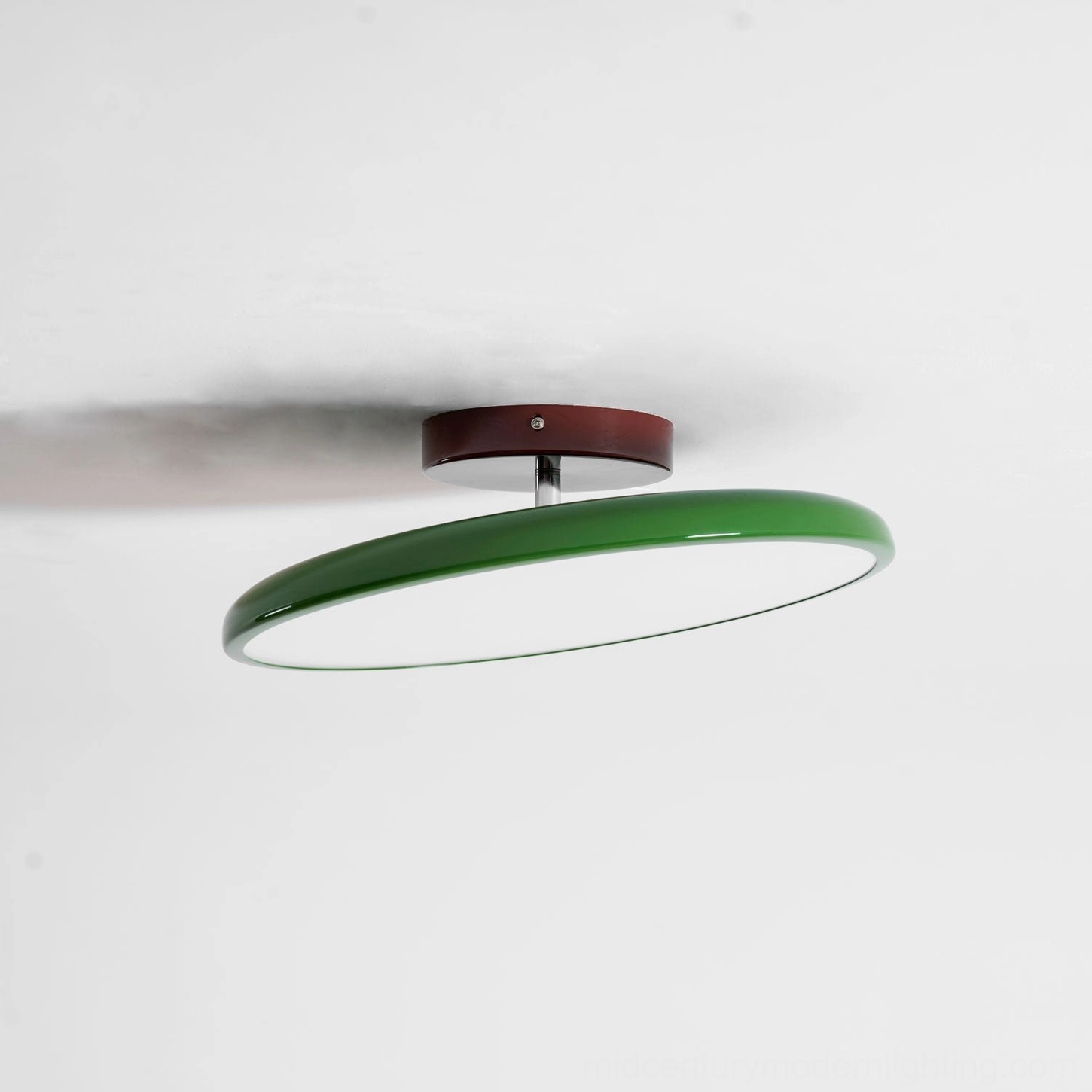 Drift modern ceiling lamp brown finish slim profile view
