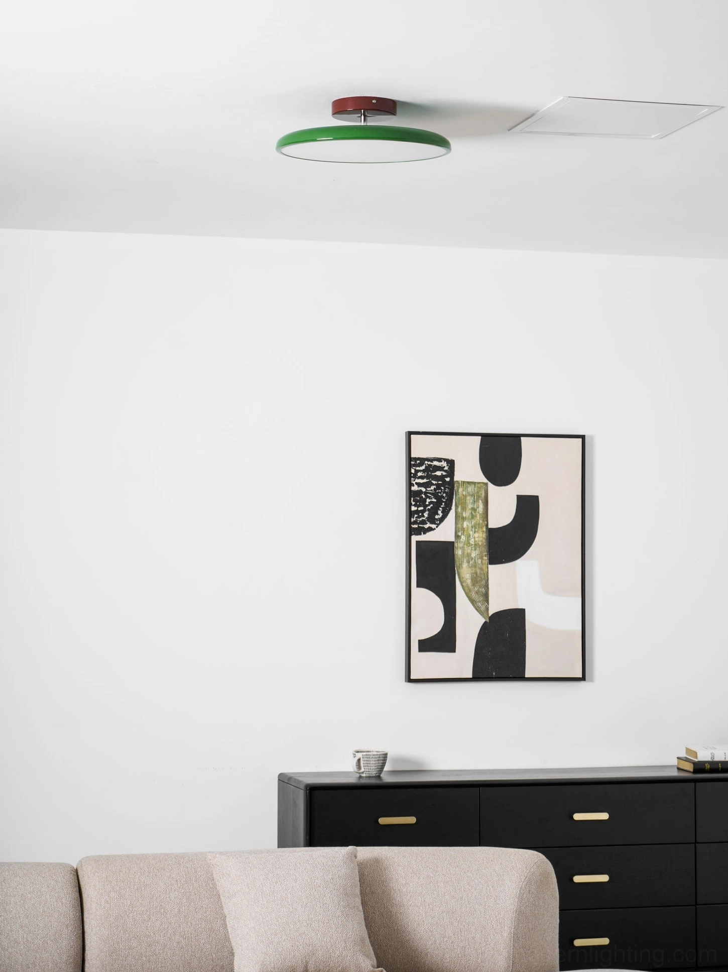 Drift modern lamp brown finish overview mid-century style