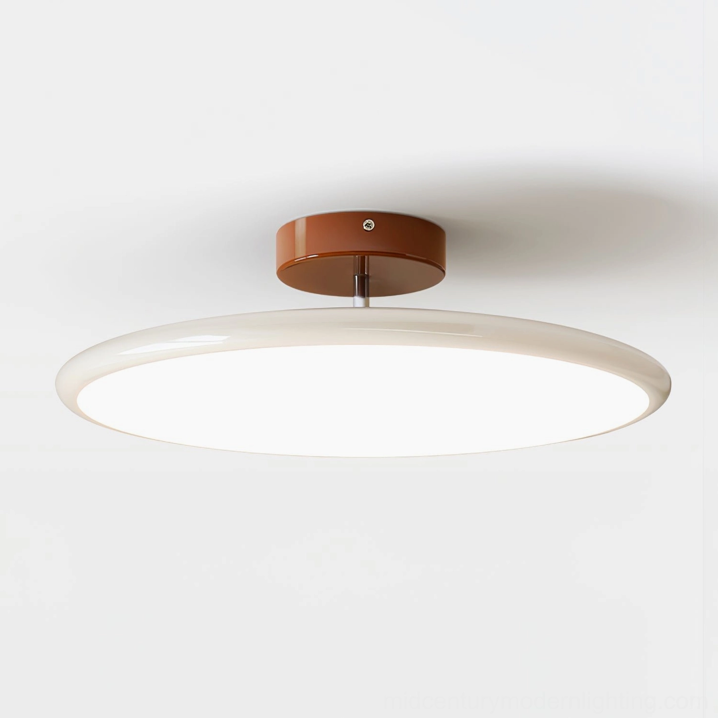 Drift slim profile disc ceiling light in minimalist modern interior