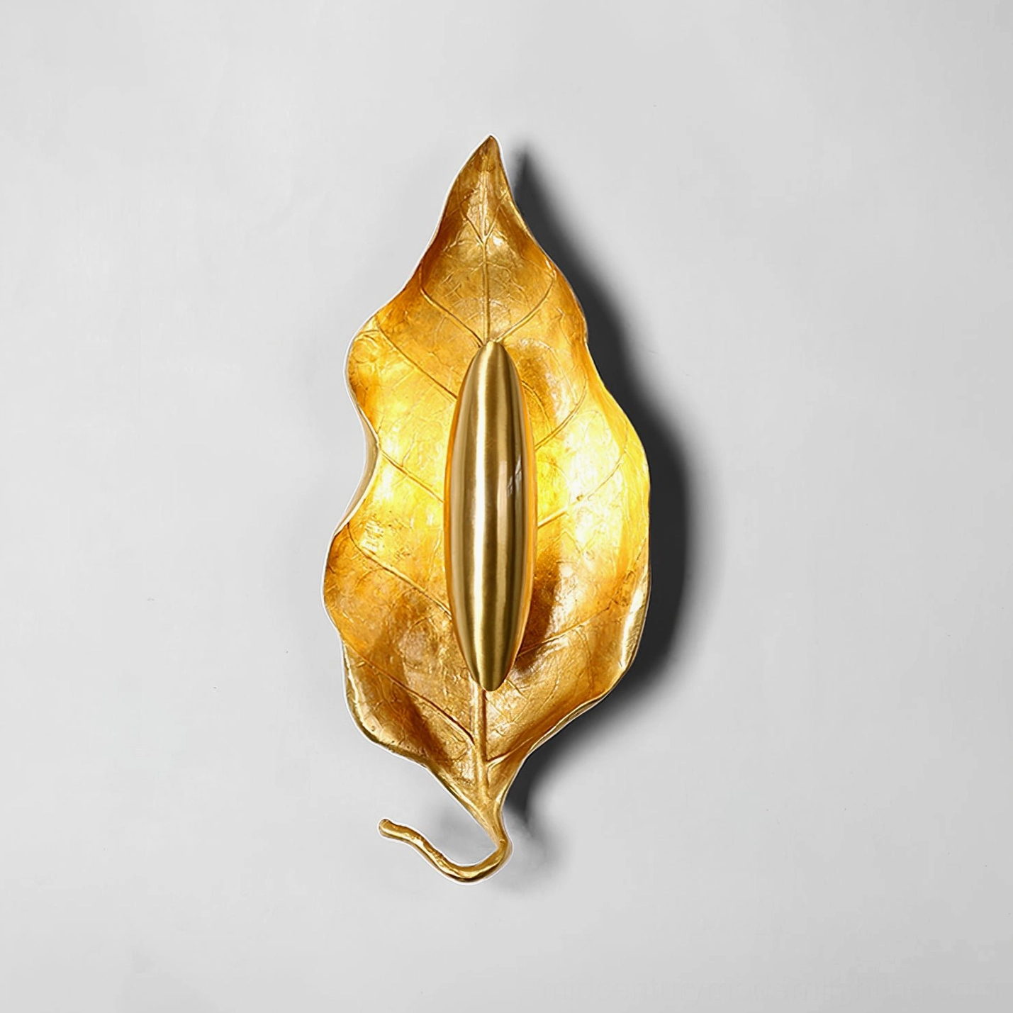Dumaine brass wall sconce full product view 14cm width by 30cm height specifications visible