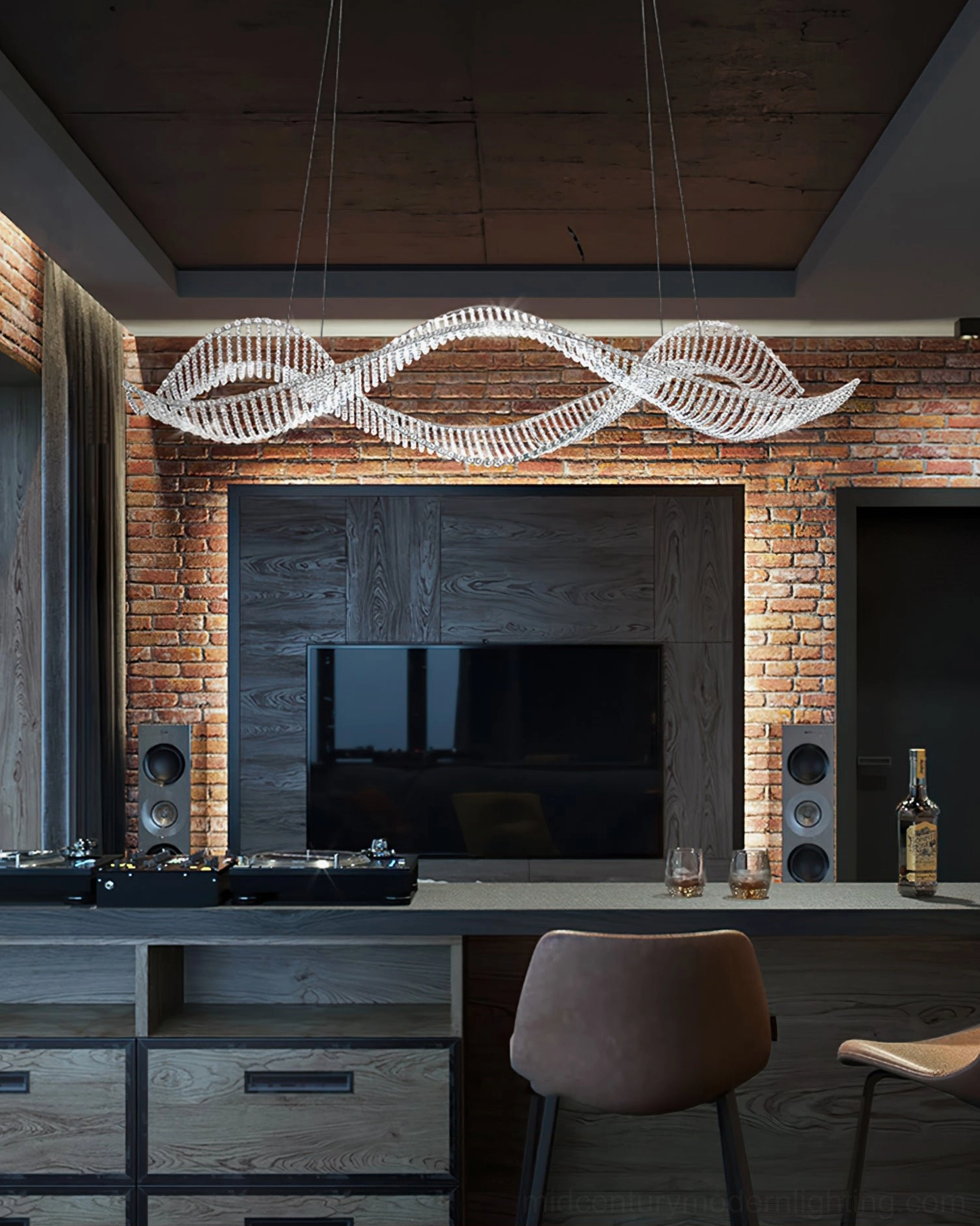 Dumini modern LED crystal chandelier contemporary interior design focal point
