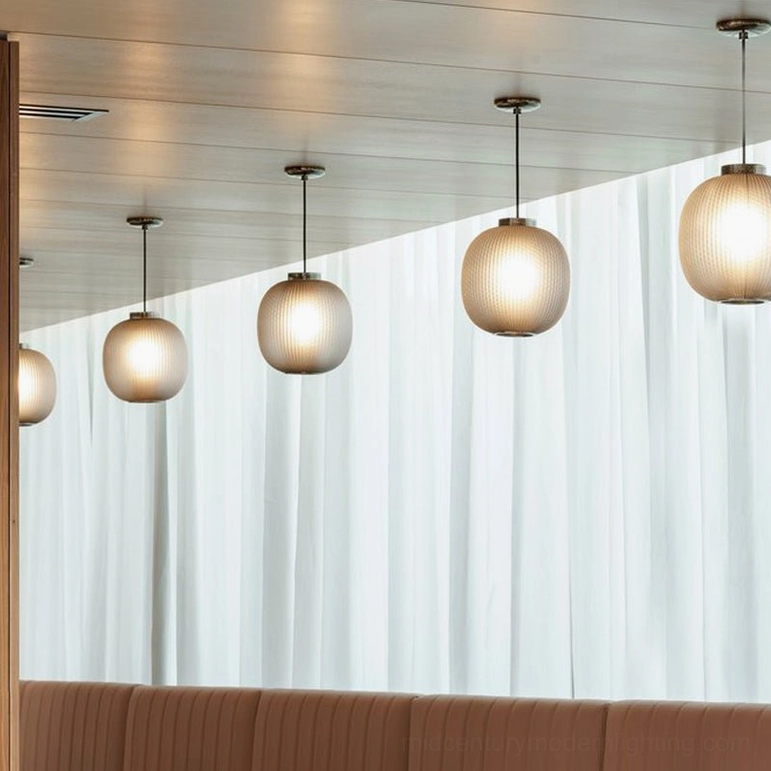 Contemporary pendant lighting fixture showcasing mid-century modern design principles