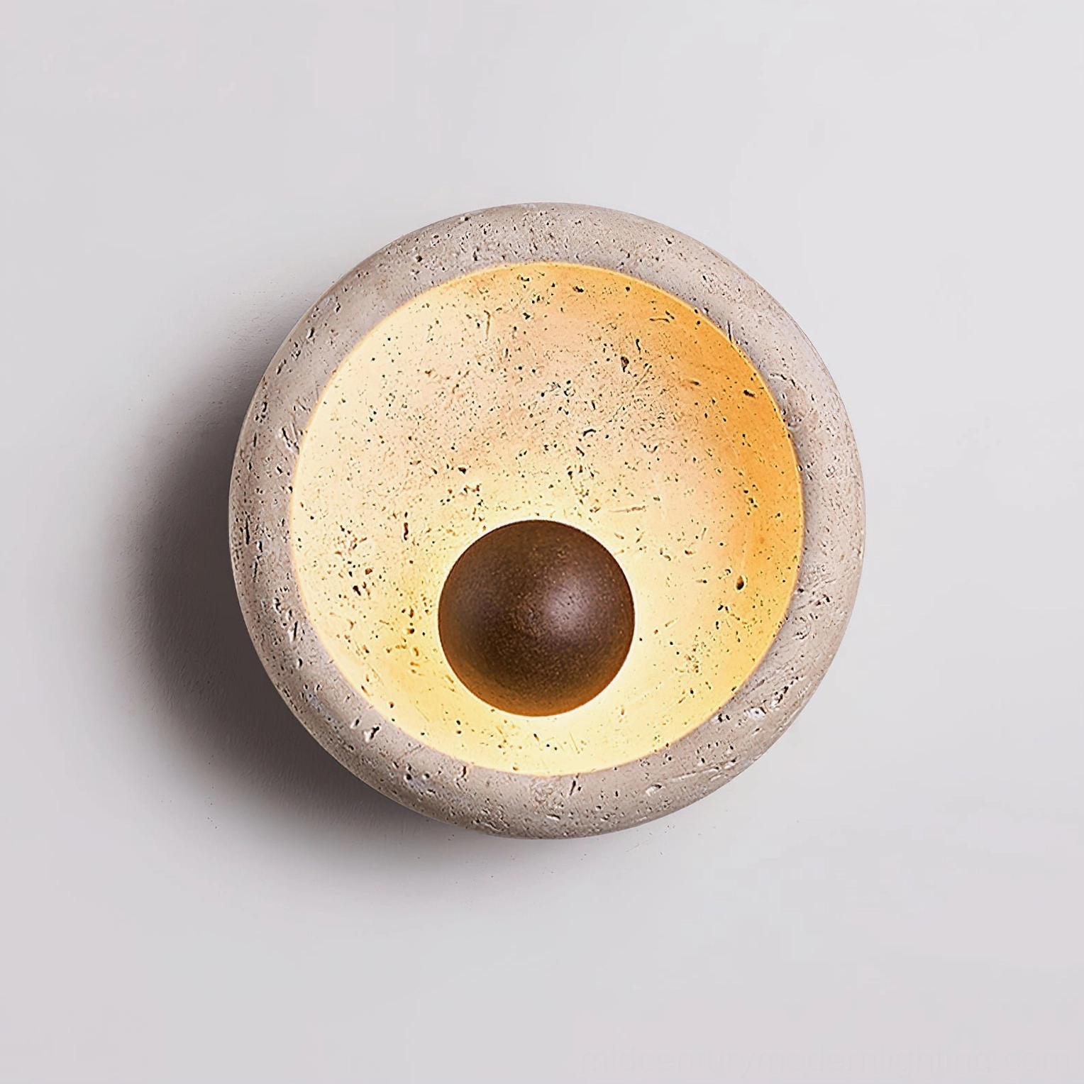 Eala natural stone wall sconce mid-century modern design showcase