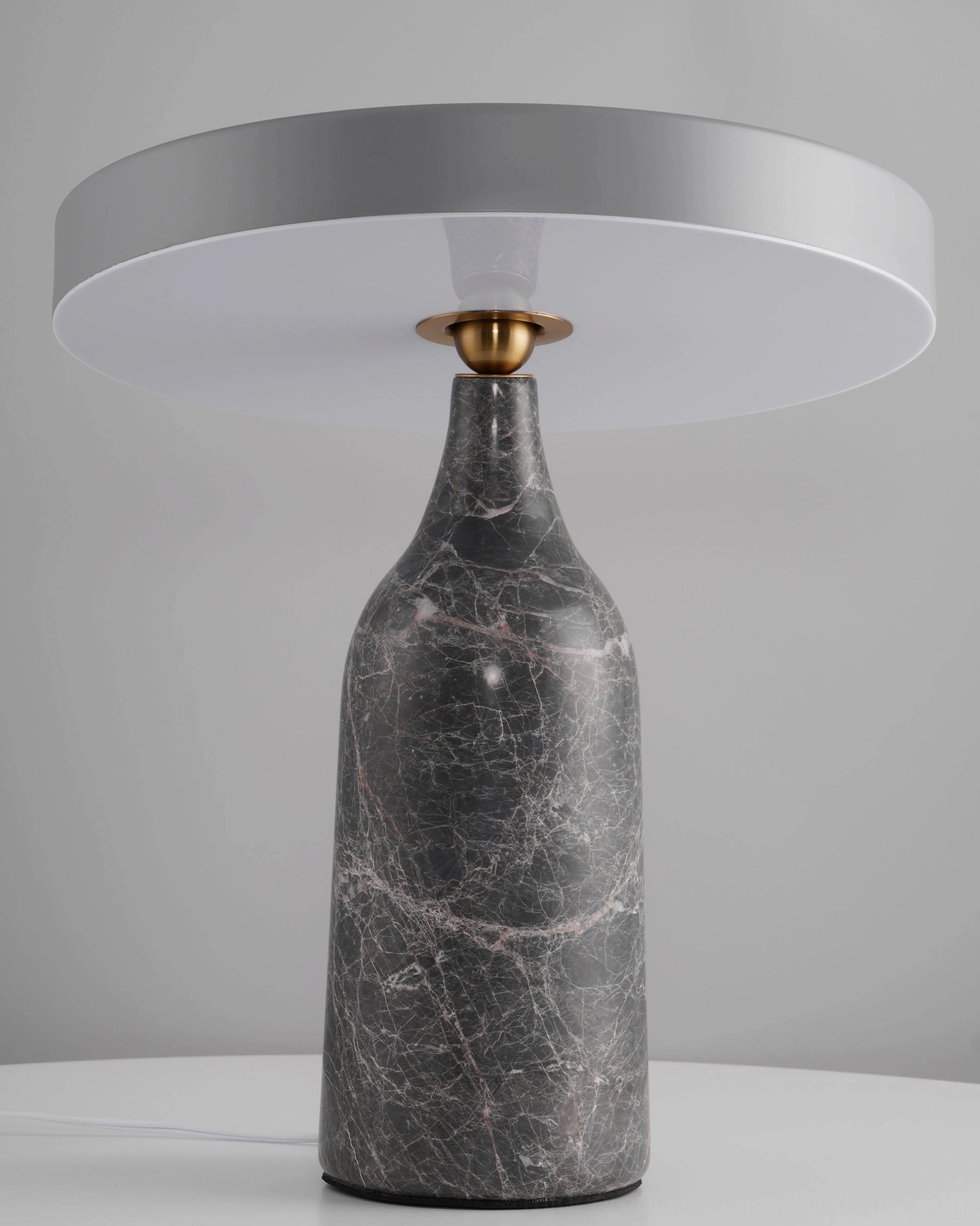 Eddy rotating table lamp marble base unique natural stone pattern