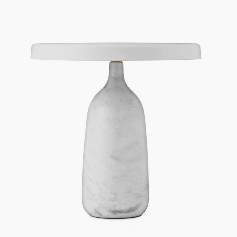 White Eddy table lamp marble base contemporary minimalist home