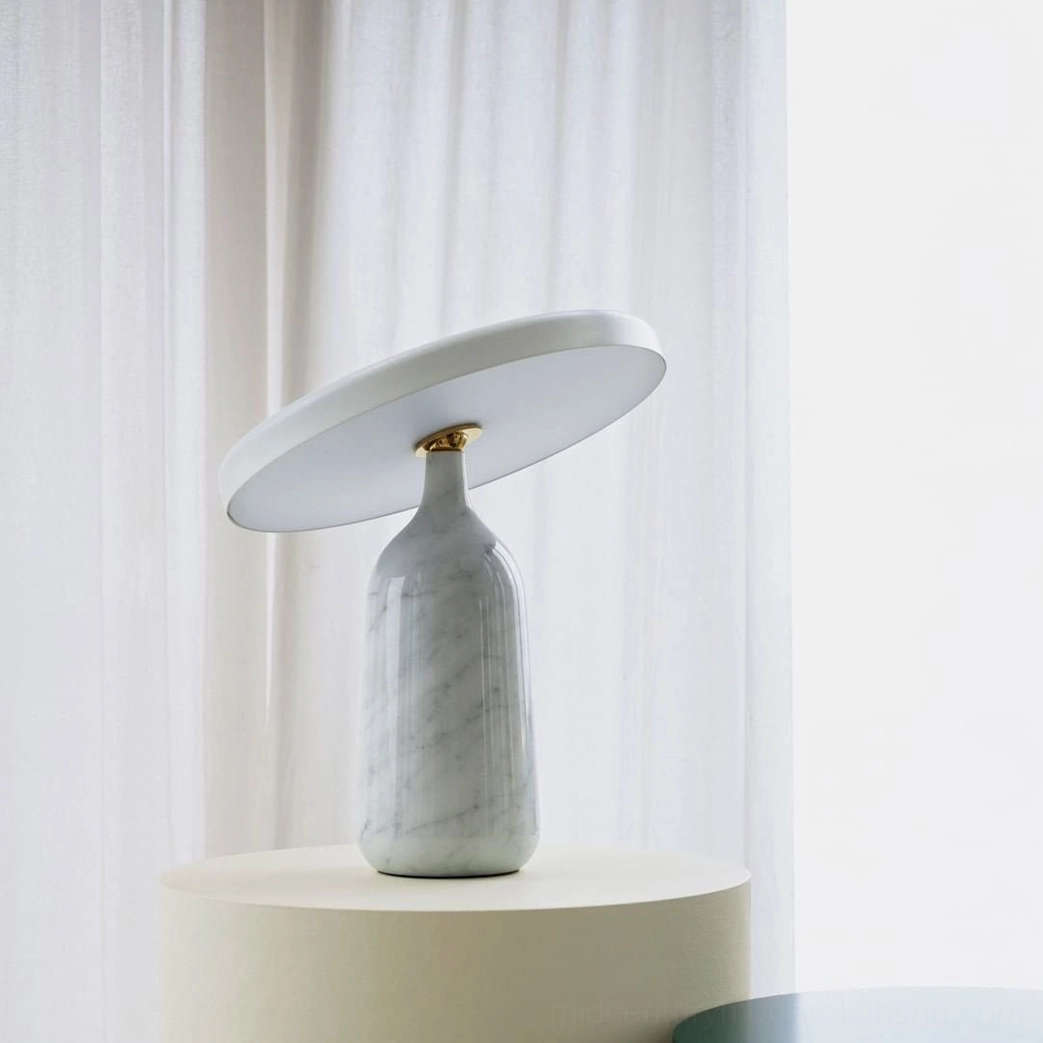 White Eddy table lamp minimalist aesthetic interior design accent