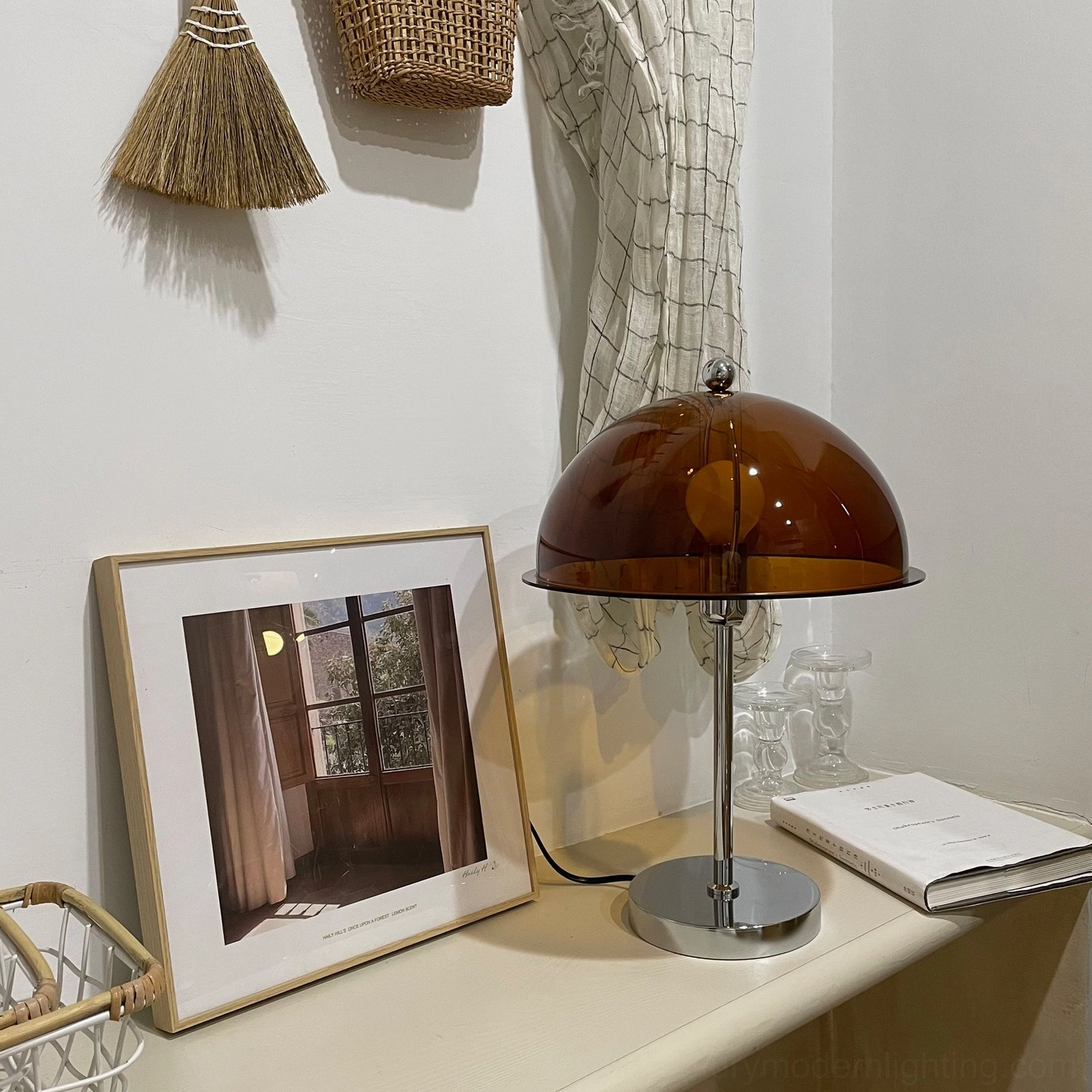 Edinburgh table lamp architectural design detail showing neoclassical silver frame proportions