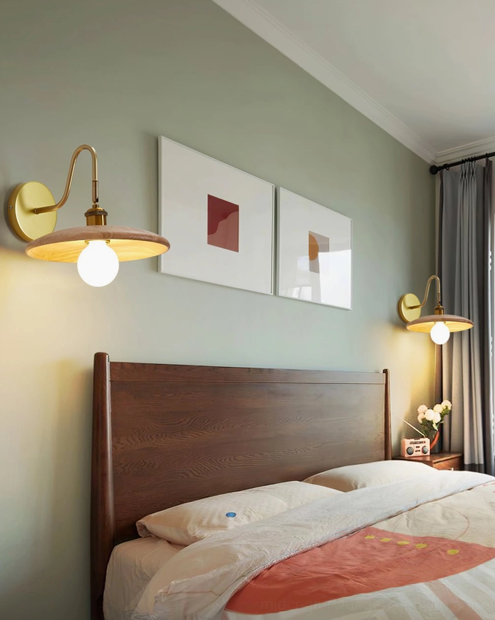 Edmund wall sconce in Scandinavian interior setting with modern furniture and neutral palette