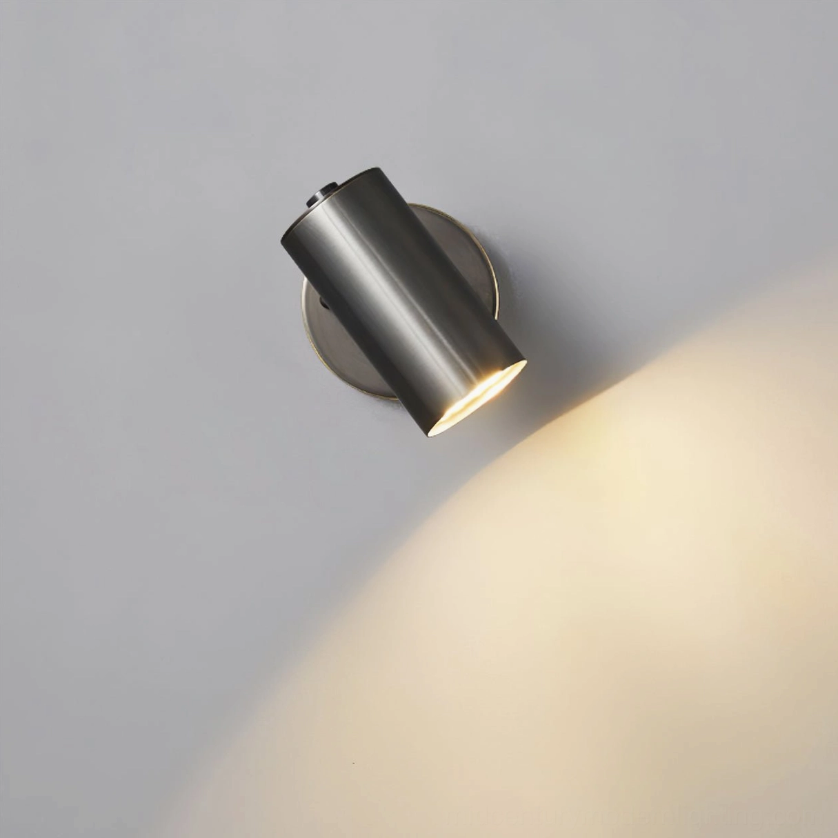 Eduard wall sconce 90-degree articulating head adjustment mechanism close-up