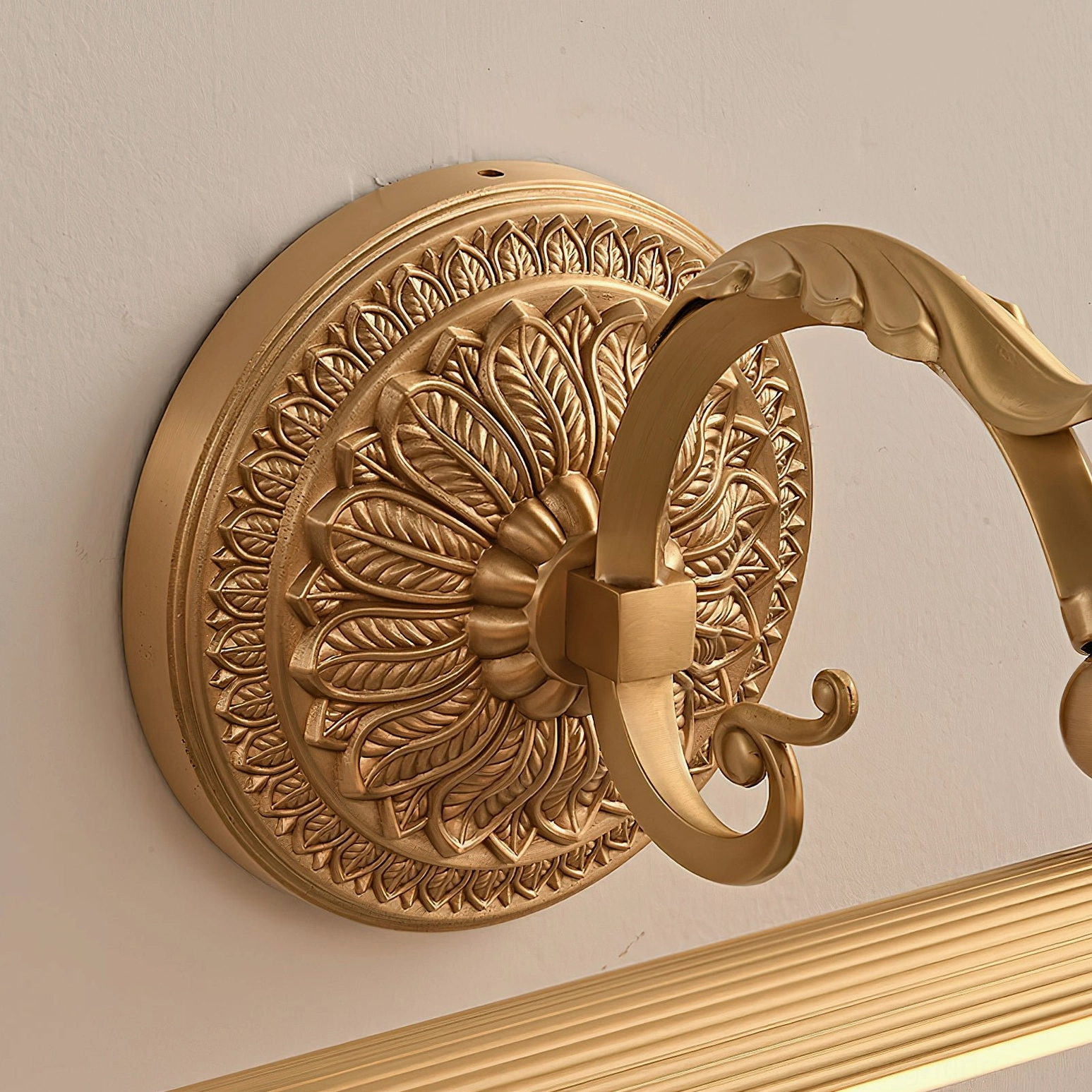 Ellesmere brass wall sconce full collection view showing both finishes and size variations