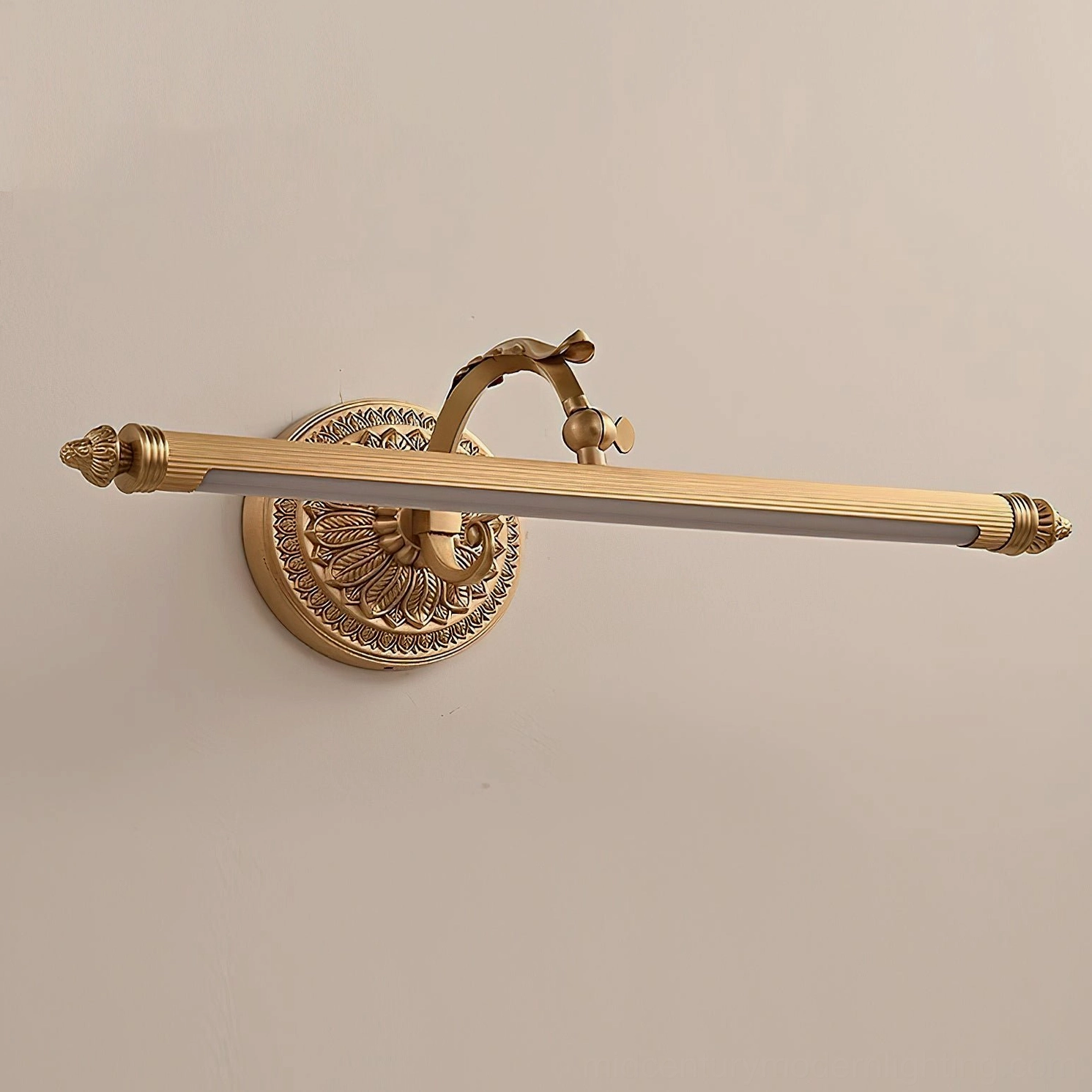 Brass wall sconce comparative view showing both compact and wide sizes of ellesmere collection