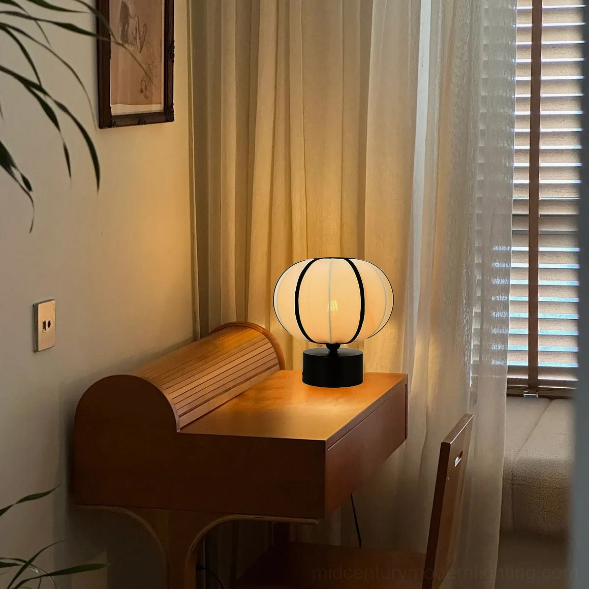 Ellos mid-century lantern table lamp contemporary interior design showcase