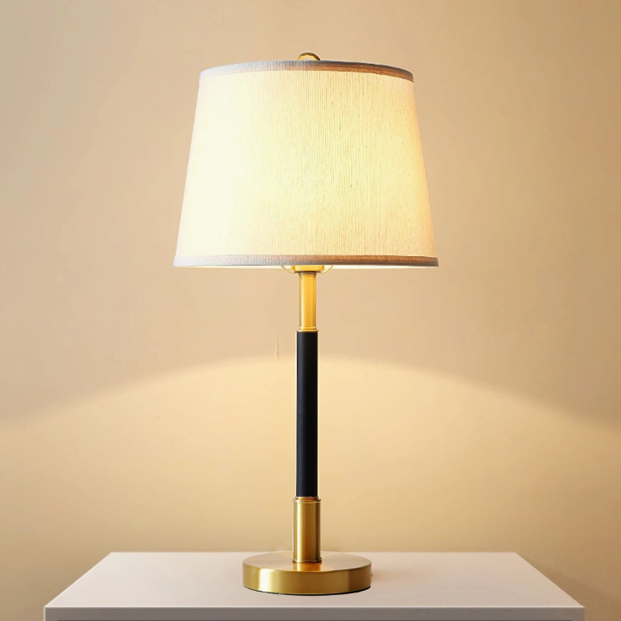 Empire Table Lamp white finish modern lighting design for minimalist interiors