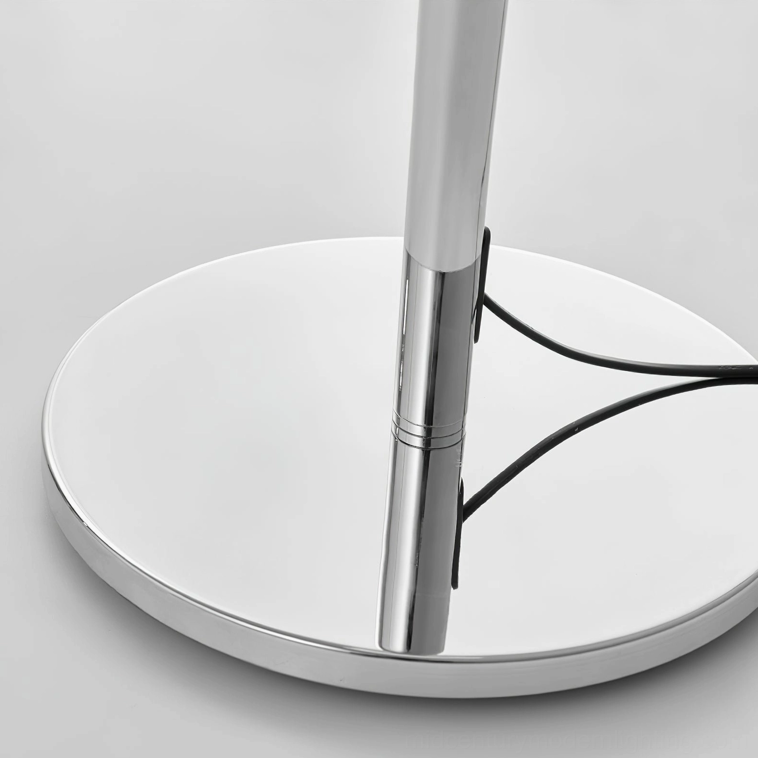 Modern biomorphic floor lamp with energy-efficient LED technology in home space