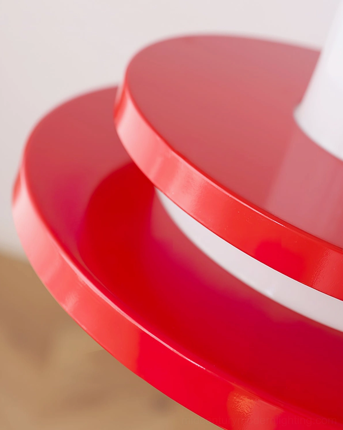 Modern minimalist pendant lamp from alternate angle showcasing three-dimensional sculptural form