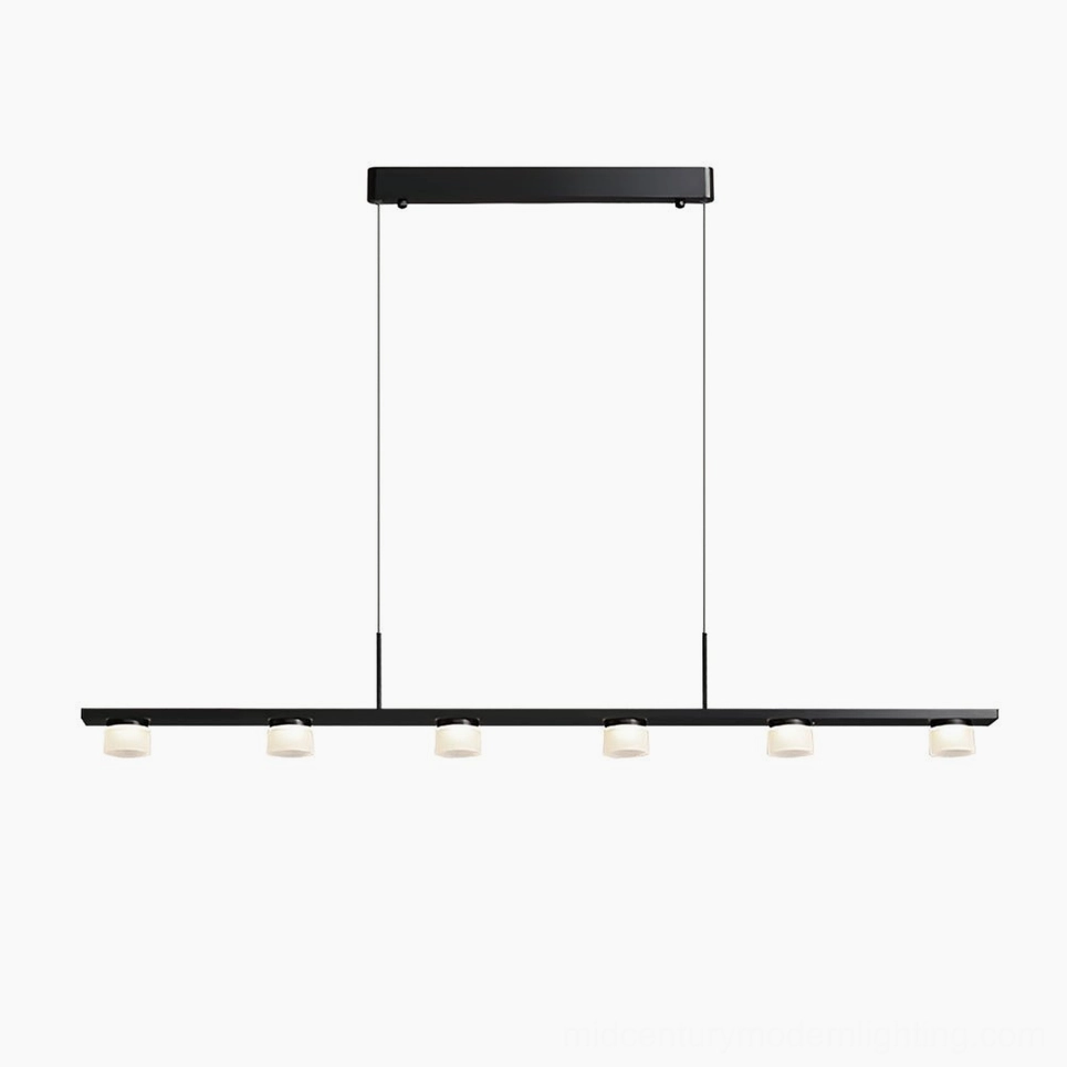 Esfera six head linear pendant light configuration modern geometric ceiling fixture