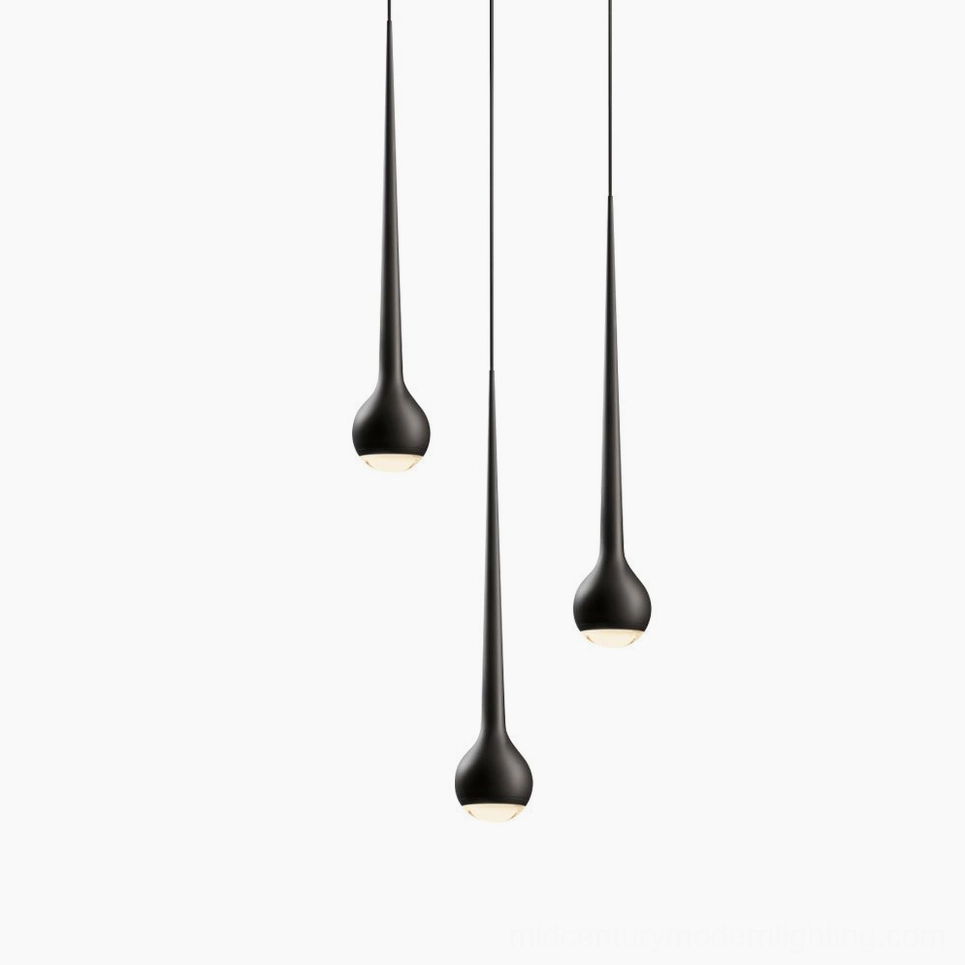 Falling Water pendant light technical specification and optical lens engineering view