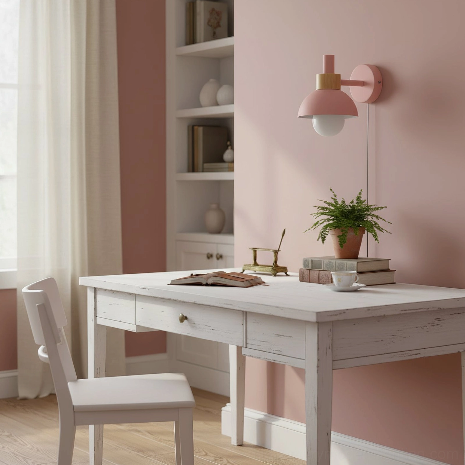Fanta plug-in wall sconce side profile showing compact footprint and dome shape