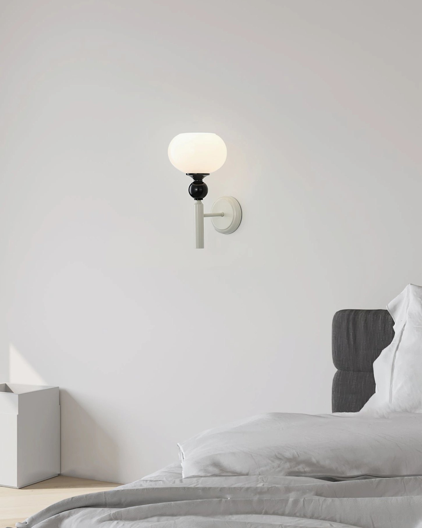 Feya minimalist sconce black finish option showcasing contemporary metal hardware