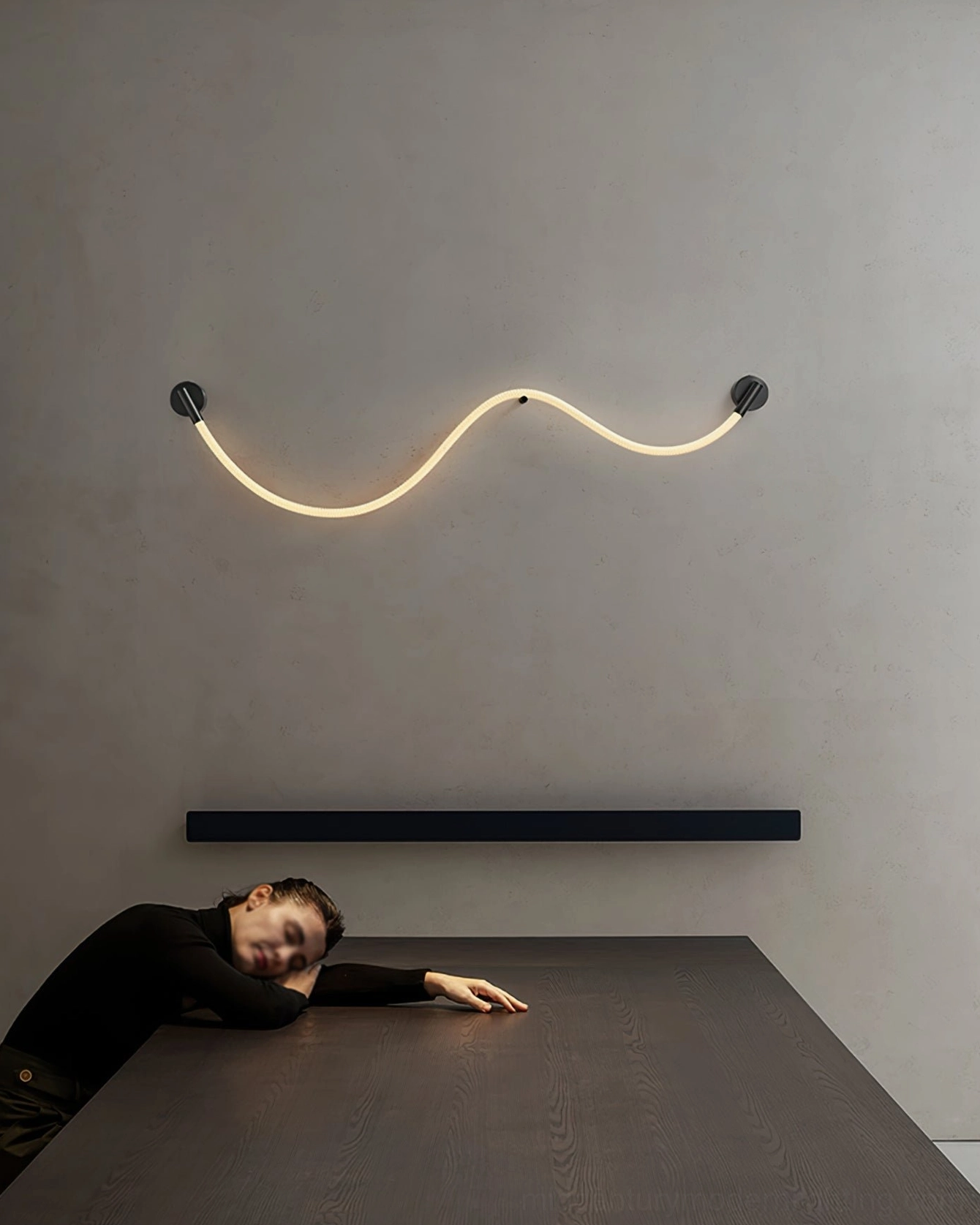 Flecto Tube wall lamp artistic installation showing sculptural design possibilities and creative configurations