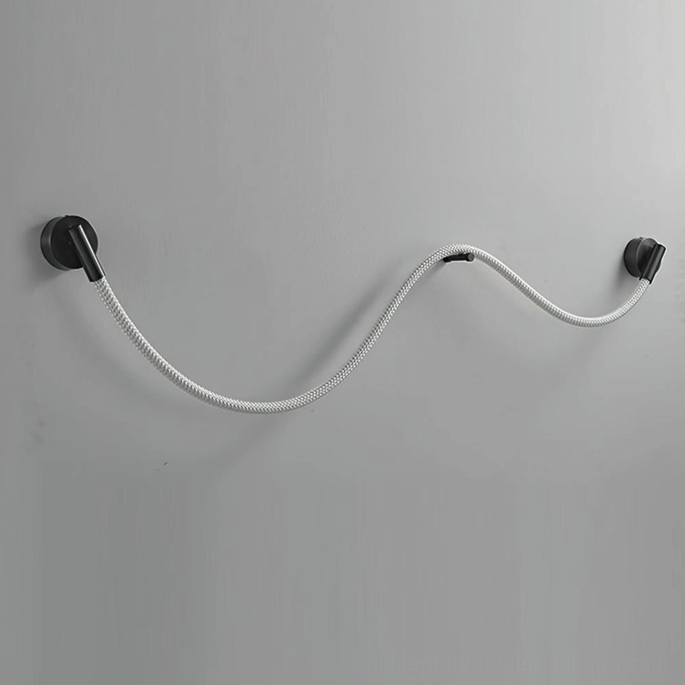 Flecto Tube flexible wall lamp demonstration of shape adaptation and design flexibility options