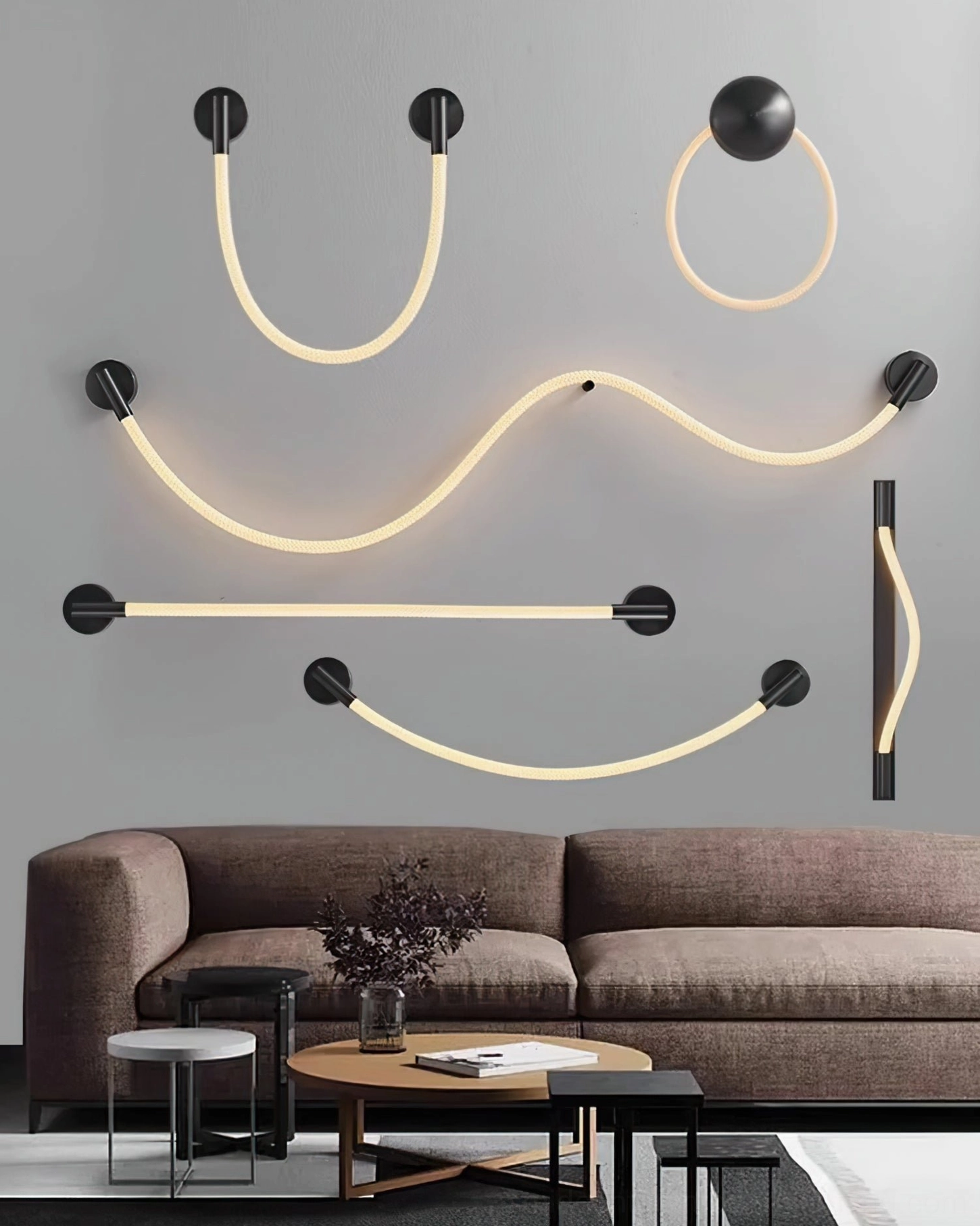 Flecto Tube wall lamp warm light quality demonstration showing comfort lighting in residential interior