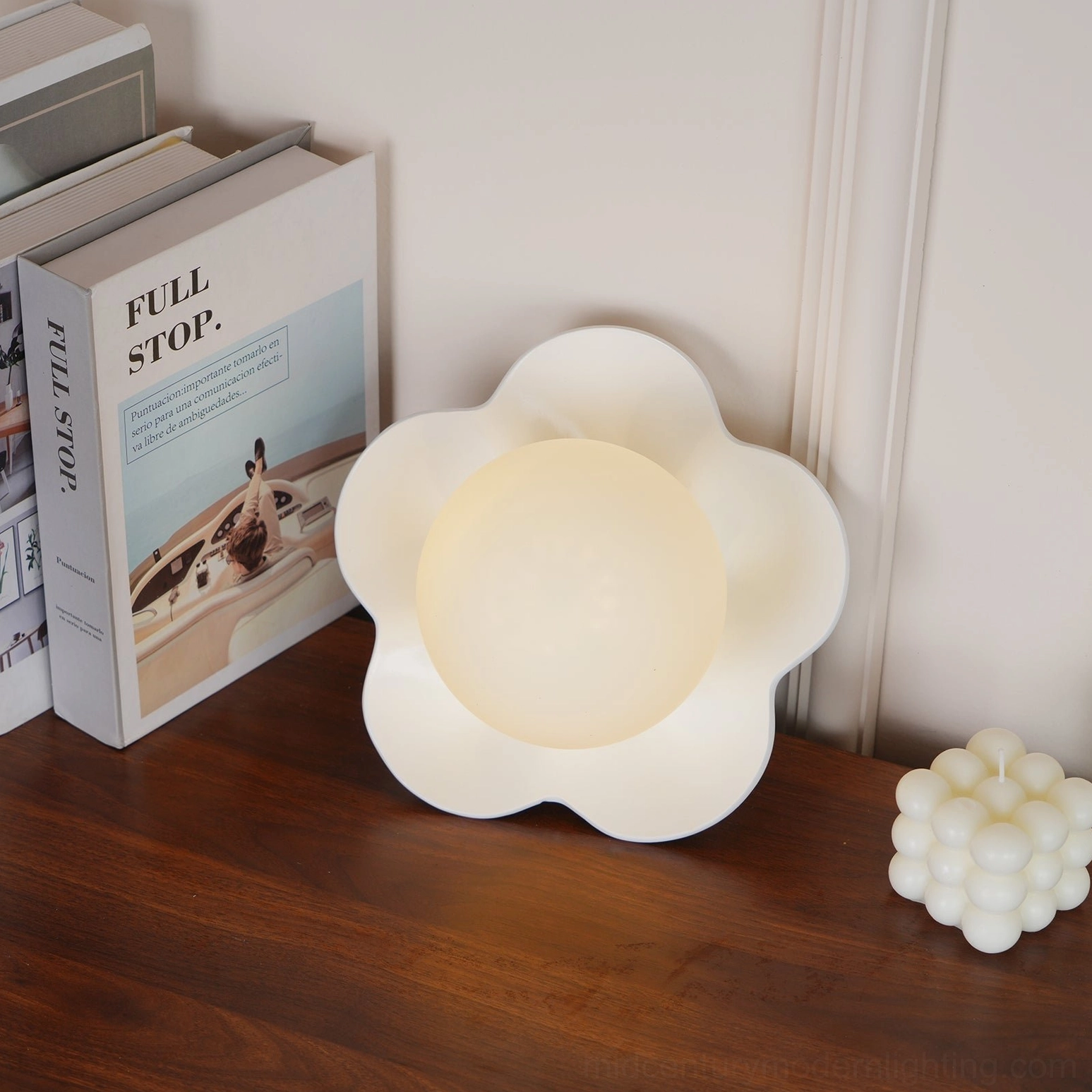 La Fleur botanical wall lamp color options white yellow pink available