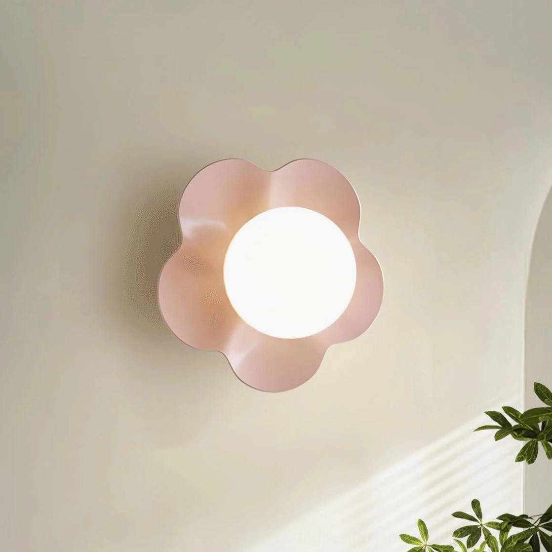 La Fleur wall lamp blush pink variant romantic eclectic interior design