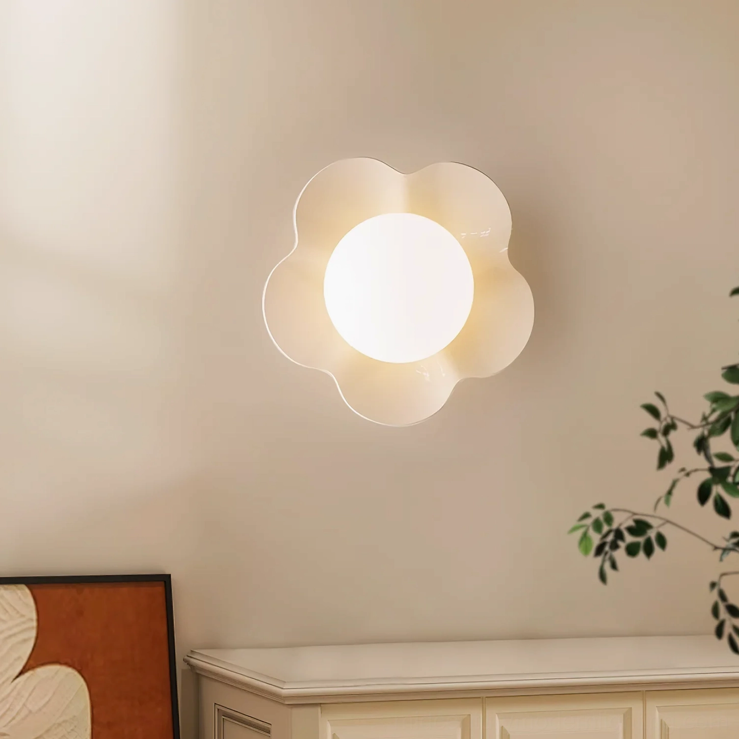 La Fleur flower wall lamp white pure minimalist clean modern aesthetic