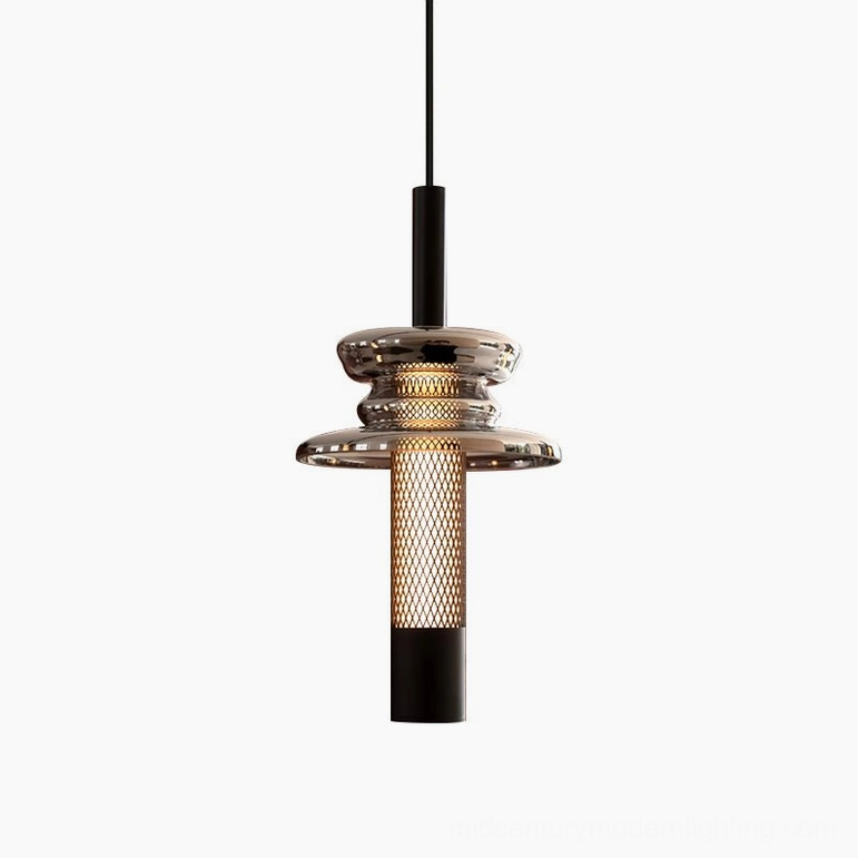 Float pendant light product showcase black and smoke gray finish color options side by side