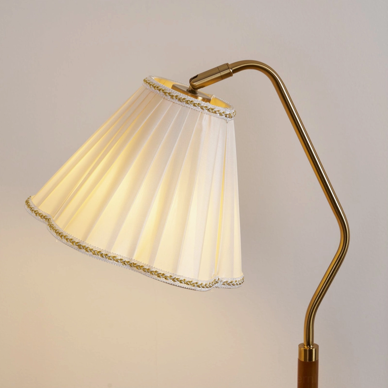 Florentine pleated fabric lamp in contemporary home office workspace