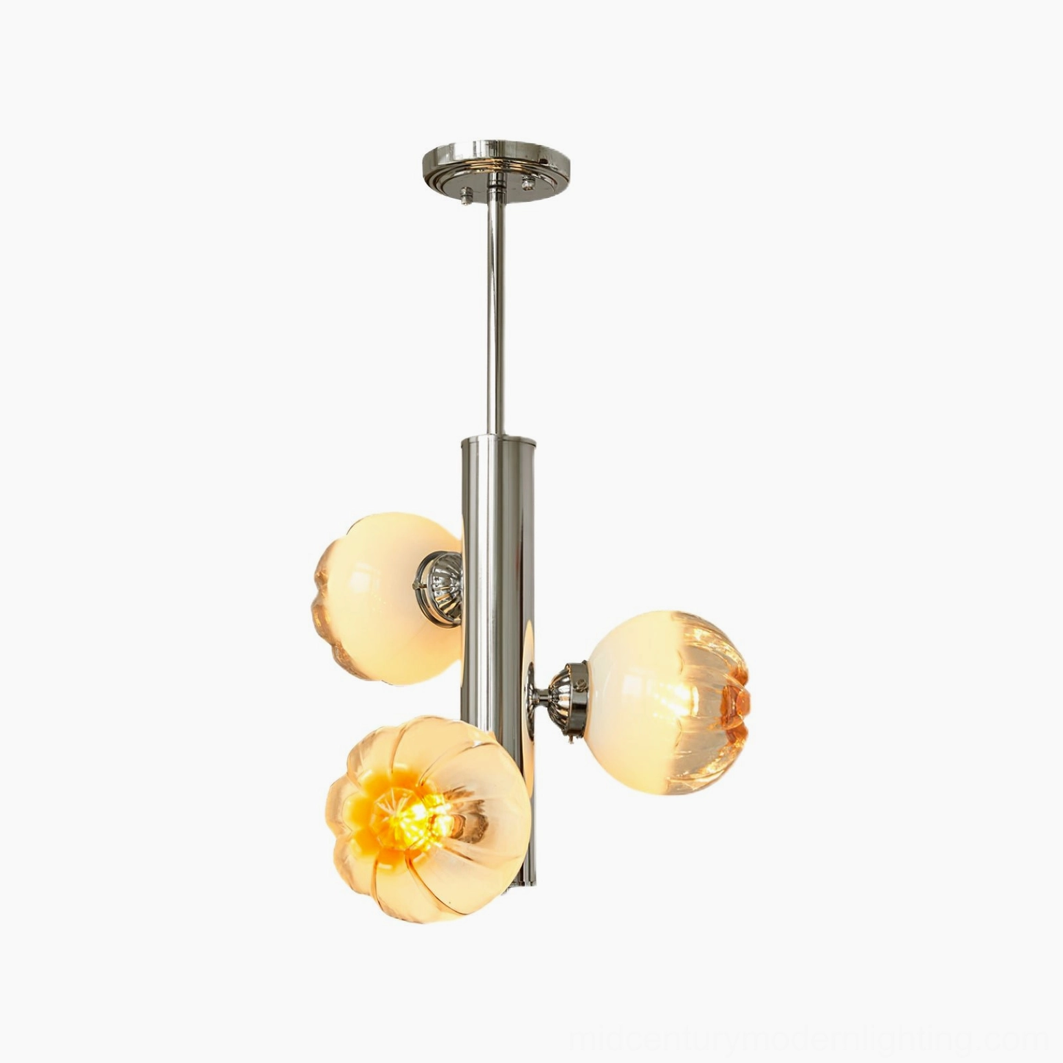 Flower Bud Chandelier artistic overhead installation showcasing mid-century modern pendant light design