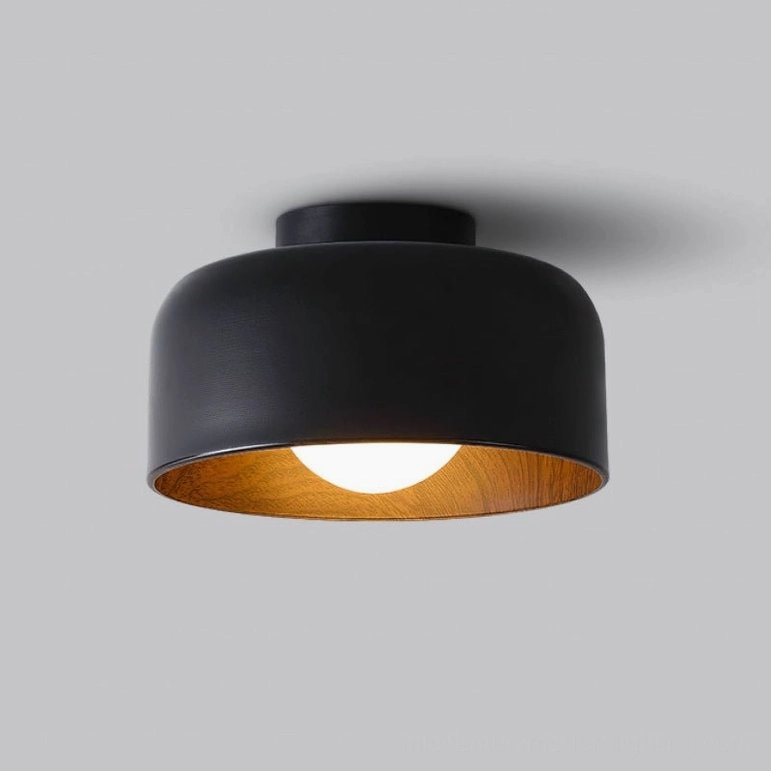 Folkio minimalist ceiling light smooth matte finish front view, Scandinavian mid-century modern design