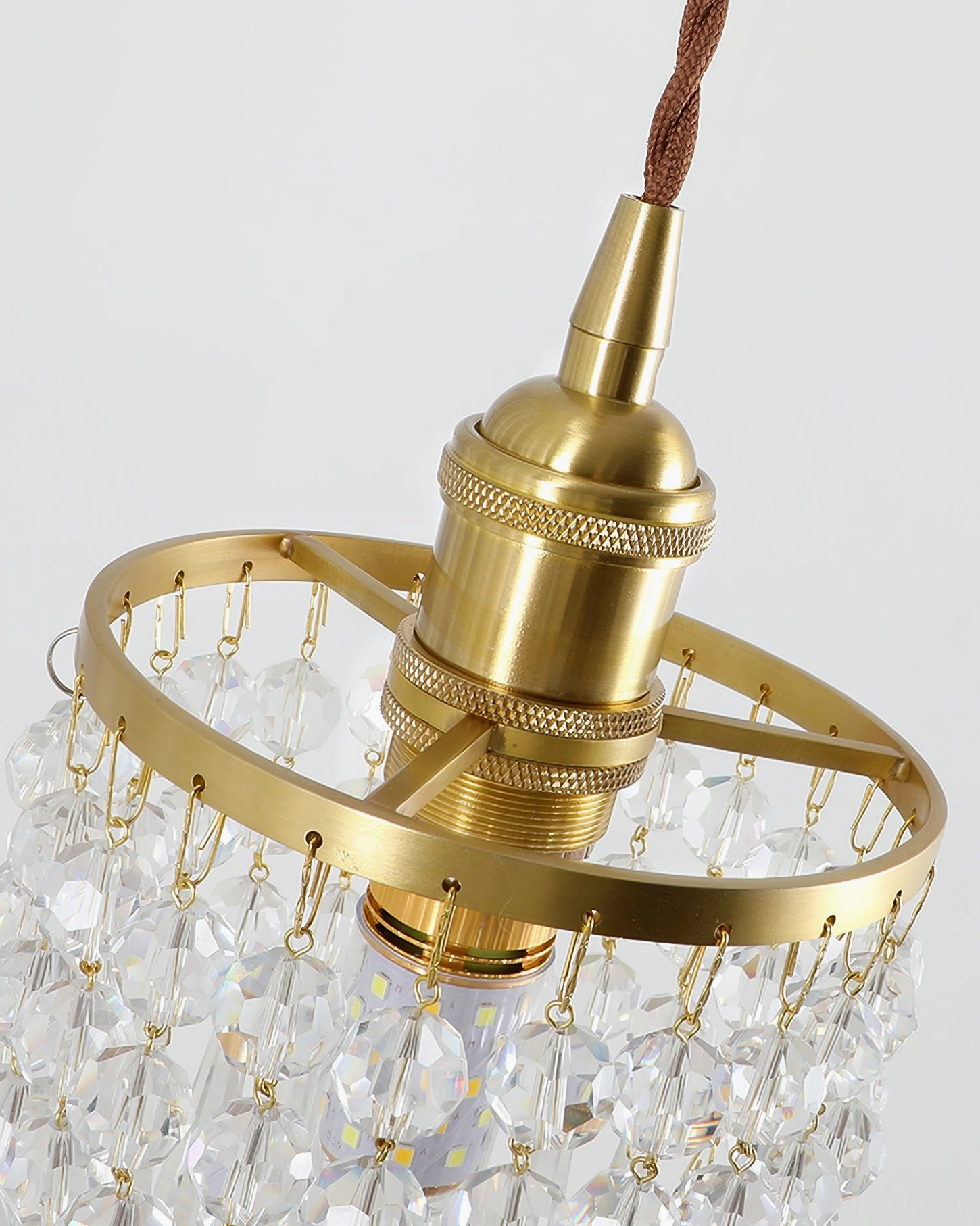 Vintage crystal pendant light, foyer hallway and entryway accent fixture