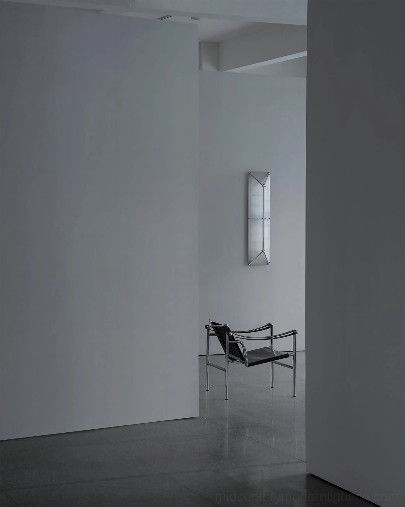 Fragment sleek rectangular wall lamp modern corridor cool lighting