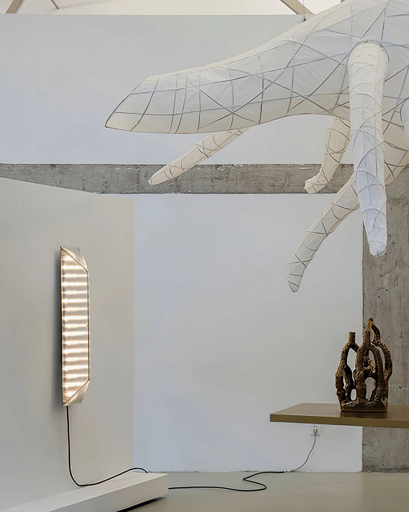 Fragment wall lamp industrial gallery space concrete minimalist interior