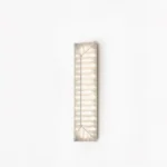 Fragment minimalist wall lamp frontal view pleated glass geometric design