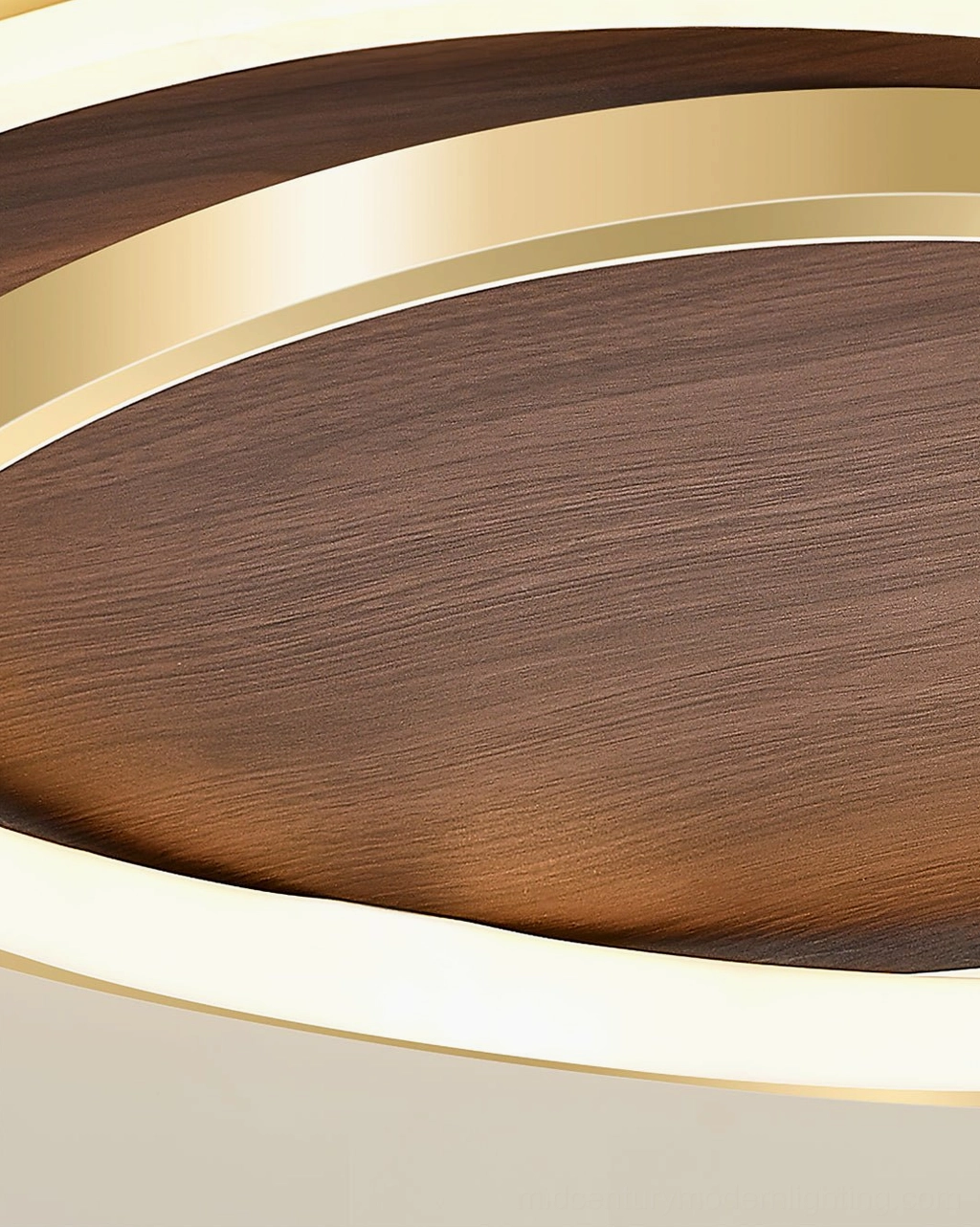 LED ceiling fixture with frosted acrylic shade in modern bedroom setting, minimalist Nordic architectural lighting