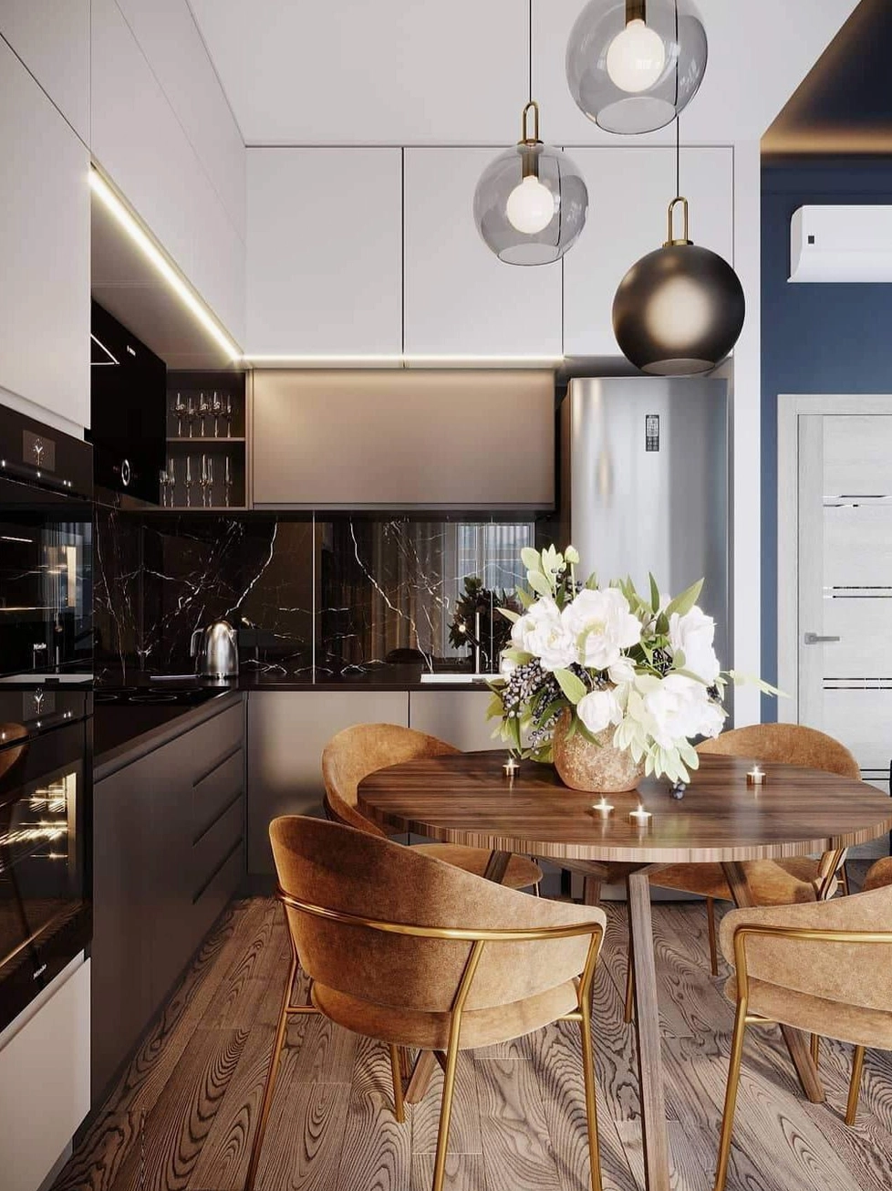 Contemporary pendant lamp design featuring frosted smoke gray glass globe with warm interior glow