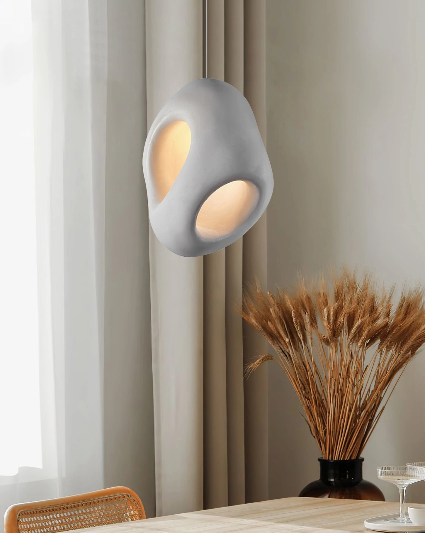 Fulvia pendant lamp yellow warm tone color option modern lighting aesthetic
